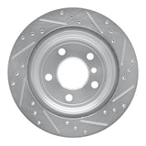 Dynamic Friction 2006-2020 BMW X1 (USA/Canada) Rear Left Drilled & Slotted Silver Brake Rotor by Dynamic Friction Company 631-31117L