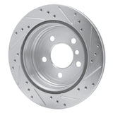 Dynamic Friction 2006-2020 BMW X1 (USA/Canada) Rear Left Drilled & Slotted Silver Brake Rotor by Dynamic Friction Company 631-31117L