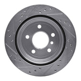 Dynamic Friction 2006-2020 BMW X1 (Mexico) Rear Right Drilled & Slotted Silver Brake Rotor by Dynamic Friction Company 631-31117R