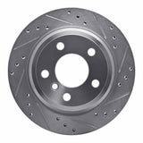 Dynamic Friction 2006-2020 BMW X1 (Mexico) Rear Right Drilled & Slotted Silver Brake Rotor by Dynamic Friction Company 631-31117R