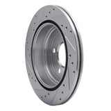 Dynamic Friction 2006-2020 BMW X1 (Mexico) Rear Right Drilled & Slotted Silver Brake Rotor by Dynamic Friction Company 631-31117R