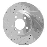 Dynamic Friction 2012-2018 BMW 330e Front Left Drilled & Slotted Silver Brake Rotor by Dynamic Friction Company 631-31121L
