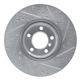 Dynamic Friction 2012-2018 BMW 330e Front Left Drilled & Slotted Silver Brake Rotor by Dynamic Friction Company 631-31121L