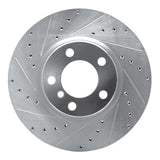 Dynamic Friction 2012-2018 BMW 330e Front Left Drilled & Slotted Silver Brake Rotor by Dynamic Friction Company 631-31121L