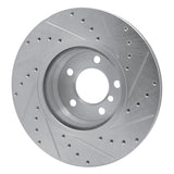 Dynamic Friction 2012-2018 BMW 330e Front Left Drilled & Slotted Silver Brake Rotor by Dynamic Friction Company 631-31121L