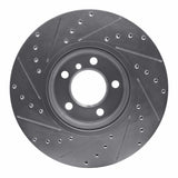 Dynamic Friction 2012-2018 BMW 428i Front Right Drilled & Slotted Silver Brake Rotor by Dynamic Friction Company 631-31121R
