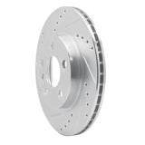 Dynamic Friction 2014-2021 BMW i3 Front Left Drilled & Slotted Silver Brake Rotor by Dynamic Friction Company 631-31123L