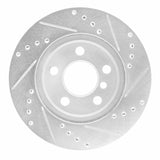 Dynamic Friction 2014-2021 BMW i3 Front Left Drilled & Slotted Silver Brake Rotor by Dynamic Friction Company 631-31123L