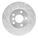 Dynamic Friction 2014-2021 BMW i3 Front Left Drilled & Slotted Silver Brake Rotor by Dynamic Friction Company 631-31123L
