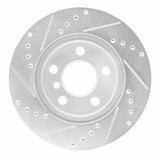 Dynamic Friction 2014-2021 BMW i3 Front Right Drilled & Slotted Silver Brake Rotor by Dynamic Friction Company 631-31123R