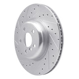 Dynamic Friction 2016-2025 BMW 740i Rear Left Drilled & Slotted Silver Brake Rotor by Dynamic Friction Company 631-31130L