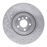 Dynamic Friction 2016-2025 BMW 330I xDrive Sedan Rear Right Drilled & Slotted Silver Brake Rotor by Dynamic Friction Company 631-31130R