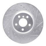 Dynamic Friction 2016-2025 BMW 330I xDrive Sedan Rear Right Drilled & Slotted Silver Brake Rotor by Dynamic Friction Company 631-31130R