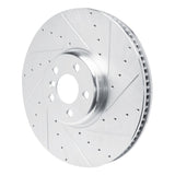 Dynamic Friction 2016-2025 BMW i7 Left Front Drilled & Slotted Silver Brake Rotor by Dynamic Friction Company 631-31132D