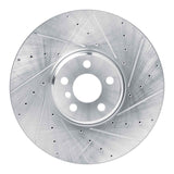 Dynamic Friction 2016-2025 BMW i7 Left Front Drilled & Slotted Silver Brake Rotor by Dynamic Friction Company 631-31132D