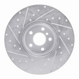 Dynamic Friction 2016-2025 BMW M240I Coupe & Convertible Right Front Drilled & Slotted Silver Brake Rotor by Dynamic Friction Company 631-31133D