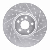 Dynamic Friction 2016-2025 BMW M240I Coupe & Convertible Right Front Drilled & Slotted Silver Brake Rotor by Dynamic Friction Company 631-31133D