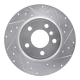 R1 Concepts 2000-2006 BMW X5 Rear Right Drilled & Slotted Silver Brake Rotor by R1 Concepts 631-31136R