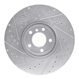 Dynamic Friction 2002-2006 BMW X5 Front Right Drilled & Slotted Silver Brake Rotor by Dynamic Friction Company 631-31137R