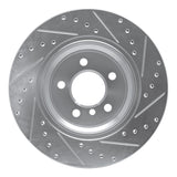 Dynamic Friction 2002-2006 BMW X5 Rear Left Drilled & Slotted Silver Brake Rotor by Dynamic Friction Company 631-31138L