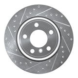 Dynamic Friction 2002-2006 BMW X5 Rear Left Drilled & Slotted Silver Brake Rotor by Dynamic Friction Company 631-31138L