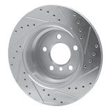 Dynamic Friction 2002-2006 BMW X5 Rear Left Drilled & Slotted Silver Brake Rotor by Dynamic Friction Company 631-31138L