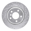 R1 Concepts 2002-2006 BMW X5 Rear Right Drilled & Slotted Silver Brake Rotor