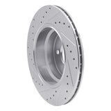 Dynamic Friction 2002-2006 BMW X5 Rear Right Drilled & Slotted Silver Brake Rotor by Dynamic Friction Company 631-31138R
