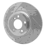 Dynamic Friction 2007-2019 BMW X5 Rear Left Drilled & Slotted Silver Brake Rotor by Dynamic Friction Company 631-31141L