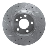 Dynamic Friction 2007-2019 BMW X5 Rear Left Drilled & Slotted Silver Brake Rotor by Dynamic Friction Company 631-31141L