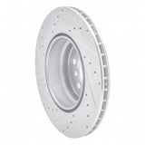 Dynamic Friction 2007-2019 BMW X5 Rear Right Drilled & Slotted Silver Brake Rotor by Dynamic Friction Company 631-31141R