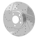 Dynamic Friction 2007-2018 BMW X5 Front Left Drilled & Slotted Silver Brake Rotor by Dynamic Friction Company 631-31142L