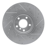 Dynamic Friction 2007-2018 BMW X5 Front Left Drilled & Slotted Silver Brake Rotor by Dynamic Friction Company 631-31142L