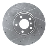 Dynamic Friction 2007-2018 BMW X5 Front Left Drilled & Slotted Silver Brake Rotor by Dynamic Friction Company 631-31142L