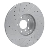 Dynamic Friction 2007-2018 BMW X5 Front Right Drilled & Slotted Silver Brake Rotor by Dynamic Friction Company 631-31142R