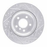 R1 Concepts 07-19 BMW X6 Rear Left Drilled & Slotted Silver Brake Rotor by R1 Concepts RNC-631-31143L