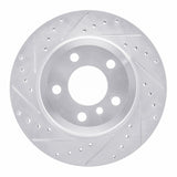 R1 Concepts 07-19 BMW X6 Rear Left Drilled & Slotted Silver Brake Rotor by R1 Concepts RNC-631-31143L