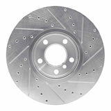 Dynamic Friction 2007-2019 BMW X5 Front Left Drilled & Slotted Silver Brake Rotor by Dynamic Friction Company 631-31144L