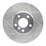 Dynamic Friction 2007-2019 BMW X5 Front Left Drilled & Slotted Silver Brake Rotor by Dynamic Friction Company 631-31144L