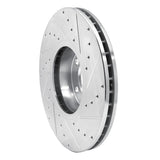 Dynamic Friction 2007-2019 BMW X5 Front Left Drilled & Slotted Silver Brake Rotor by Dynamic Friction Company 631-31144L