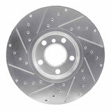 Dynamic Friction 2007-2019 BMW X5 Front Right Drilled & Slotted Silver Brake Rotor by Dynamic Friction Company 631-31144R