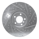 Dynamic Friction 2008-2019 BMW X5 Front Left Drilled & Slotted Silver Brake Rotor by Dynamic Friction Company 631-31145L