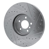 Dynamic Friction 2008-2019 BMW X5 Front Left Drilled & Slotted Silver Brake Rotor by Dynamic Friction Company 631-31145L