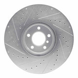 Dynamic Friction 2008-2019 BMW X5 Front Right Drilled & Slotted Silver Brake Rotor by Dynamic Friction Company 631-31145R