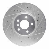 Dynamic Friction 2008-2019 BMW X5 Front Right Drilled & Slotted Silver Brake Rotor by Dynamic Friction Company 631-31145R