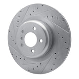Dynamic Friction 2010-2014 BMW X6 Rear Left Drilled & Slotted Silver Brake Rotor by Dynamic Friction Company 631-31148L