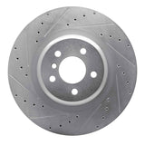 Dynamic Friction 2010-2014 BMW X6 Rear Left Drilled & Slotted Silver Brake Rotor by Dynamic Friction Company 631-31148L