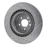 Dynamic Friction 2010-2014 BMW X6 Rear Left Drilled & Slotted Silver Brake Rotor by Dynamic Friction Company 631-31148L