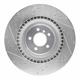 Dynamic Friction 2010-2014 BMW X5 Rear Right Drilled & Slotted Silver Brake Rotor by Dynamic Friction Company 631-31148R