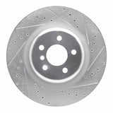 Dynamic Friction 2010-2014 BMW X5 Rear Right Drilled & Slotted Silver Brake Rotor by Dynamic Friction Company 631-31148R